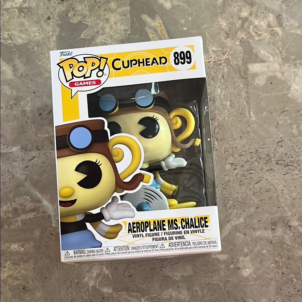 Funko Cuphead Aeroplane Ms. Chalice Figure - Yellow and Brown